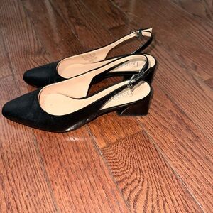 Franco Sarto Black Slingback Heels